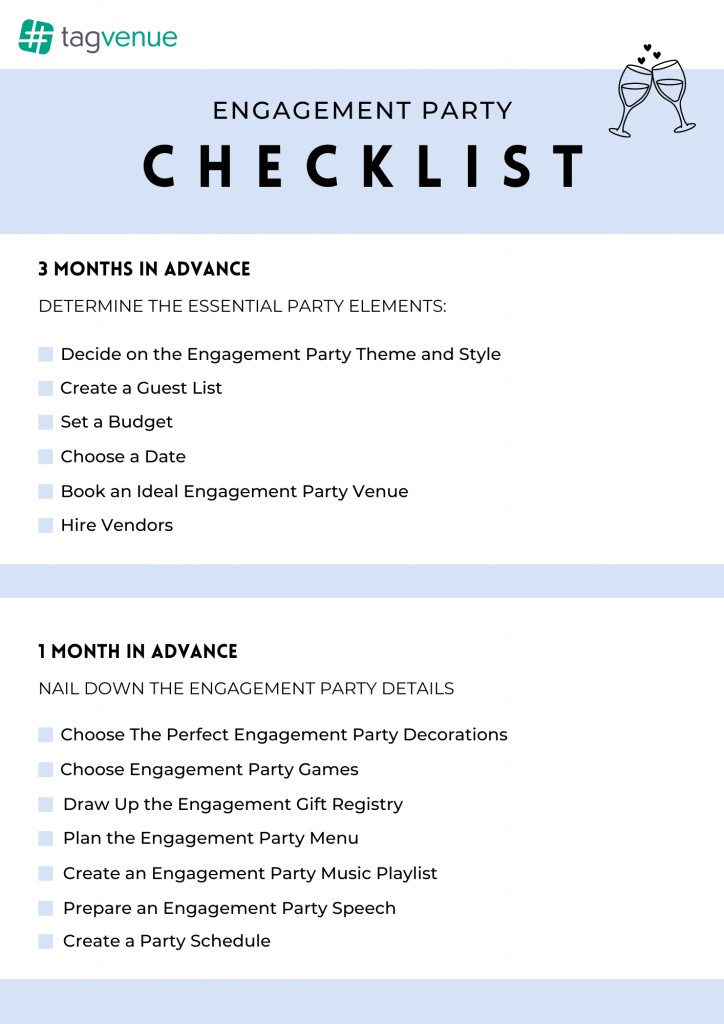 The Complete Engagement Party Checklist Tagvenue Blog