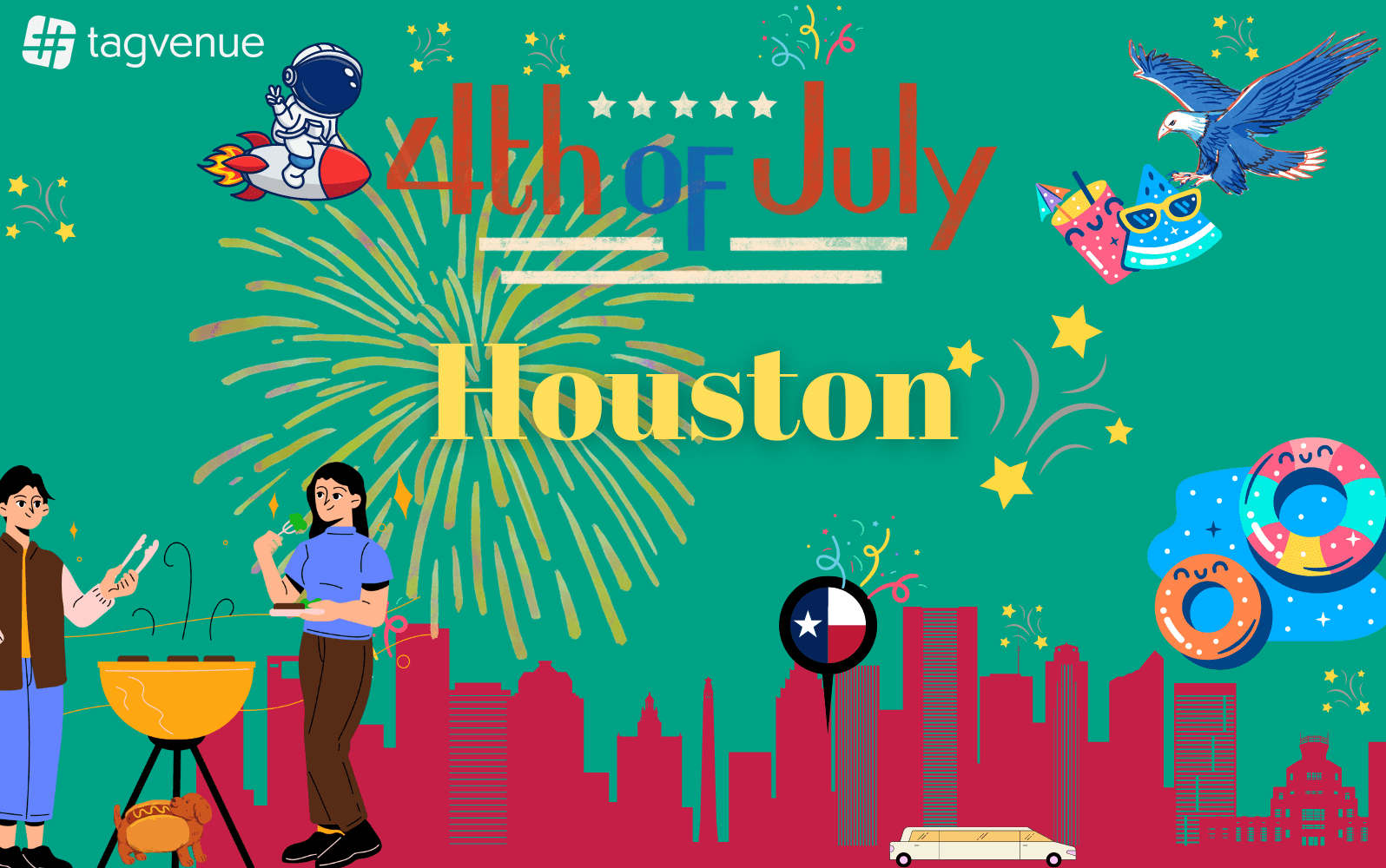 Have a Sizzling 4th of July Party in Houston (Without the Hustle)