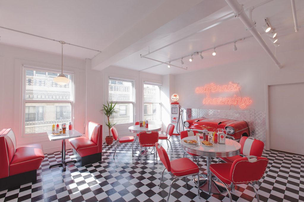 new years eve party ideas 50s diner studio room