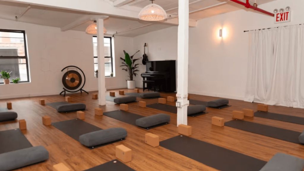 NYC anniversary ideas yoga session